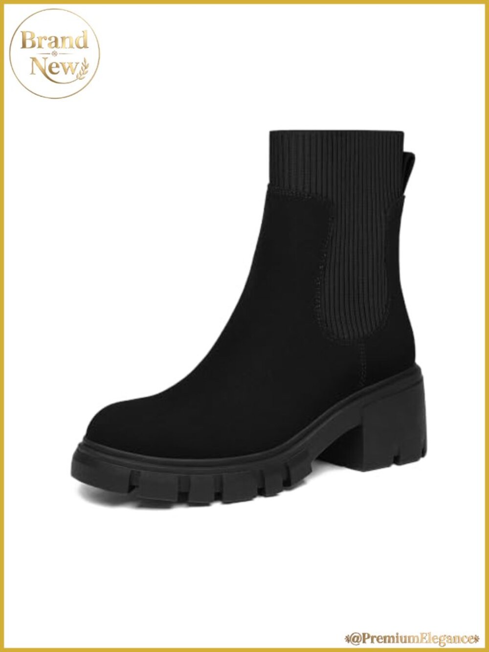 Women's Chunky Platform Chelsea Ankle Boots